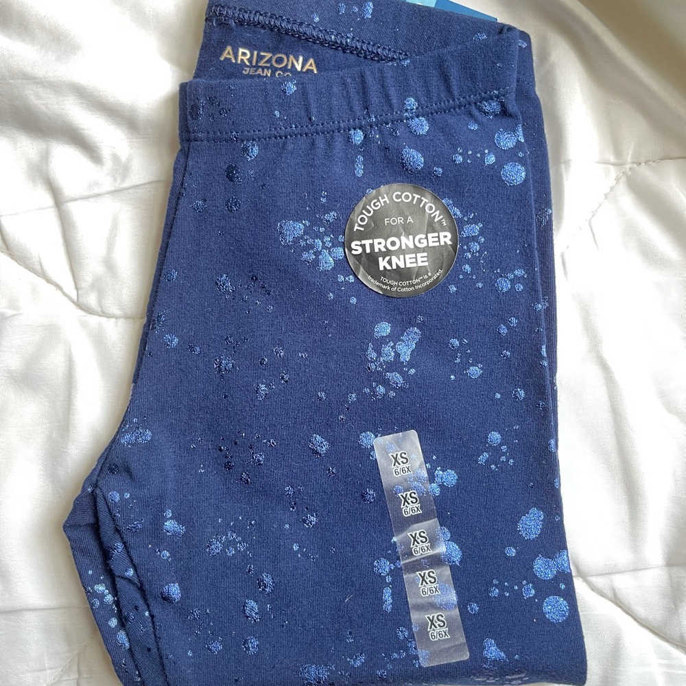 Girls Navy Blue Leggings